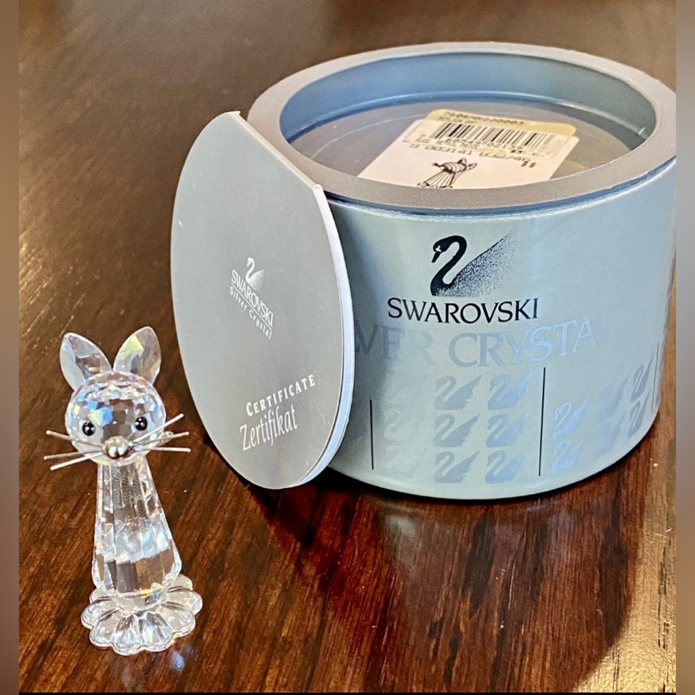 SWAROVSKI CRYSTAL CAT 183274 MIB - RETIRED 7606 NR 000 003 - COA - Picture 6 of 7